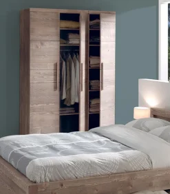 Armoires|Cocktail Scandinave Armoire pin massif 2 portes SANDERS