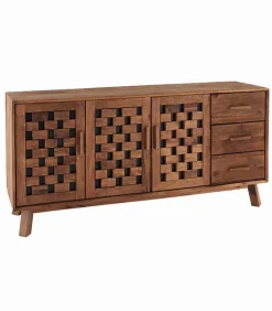 Bahuts & Vaisseliers|Cocktail Scandinave Bahut BIWA 3 portes 3 tiroirs