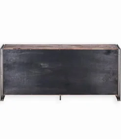 Bahuts & Vaisseliers|Cocktail Scandinave Bahut bois de bateau & métal 4 portes SAMBA