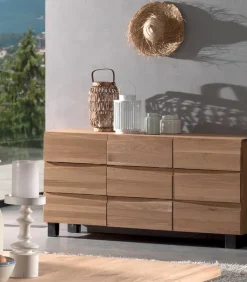 Bahuts & Vaisseliers|Cocktail Scandinave Bahut chêne massif HALDEN