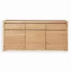 Bahuts & Vaisseliers|Cocktail Scandinave Bahut frêne massif 3 portes HARTFORD