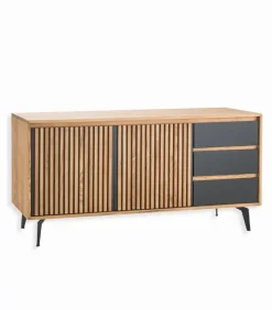 Bahuts & Vaisseliers|Cocktail Scandinave Bahut frêne 2 portes ALSEN