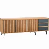 Bahuts & Vaisseliers|Cocktail Scandinave Bahut frêne 3 portes ALSEN