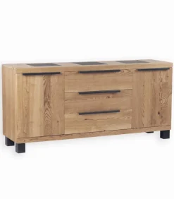 Bahuts & Vaisseliers|Cocktail Scandinave Bahut frêne 2 portes PIER