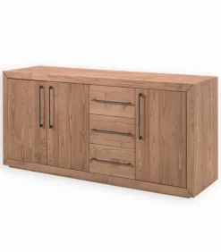 Bahuts & Vaisseliers|Cocktail Scandinave Bahut pin massif ciré brossé HJALMER