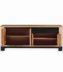 Bahuts & Vaisseliers|Cocktail Scandinave Bahut pin massif 4 portes FOX