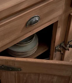Bahuts & Vaisseliers|Cocktail Scandinave Bahut pin recyclé 3 portes COTTAGE
