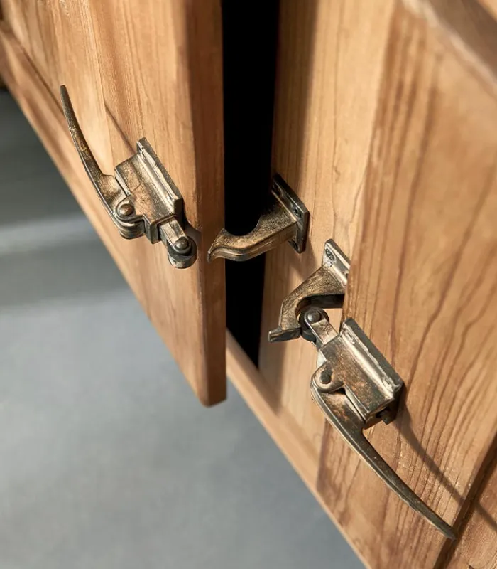 Bahuts & Vaisseliers|Cocktail Scandinave Bahut pin recyclé 3 portes COTTAGE