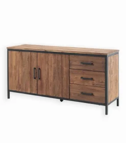 Découvrez Nos Meubles En Teck|Bahuts & Vaisseliers|Cocktail Scandinave Bahut teck & métal 2 portes BROWTON