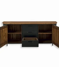 Découvrez Nos Meubles En Teck|Bahuts & Vaisseliers|Cocktail Scandinave Bahut teck recyclé 2 portes HEPBURN