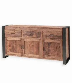 Découvrez Nos Meubles En Teck|Bahuts & Vaisseliers|Cocktail Scandinave Bahut teck recyclé 3 portes VANCOUVER