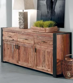 Découvrez Nos Meubles En Teck|Bahuts & Vaisseliers|Cocktail Scandinave Bahut teck recyclé 3 portes VANCOUVER