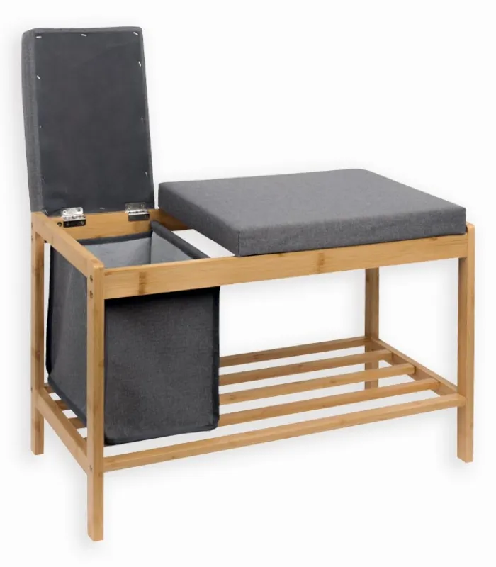 Etagères & Colonnes|Poufs, Tabourets & Bancs|Cocktail Scandinave Banc CÔTÉ BAMBOU