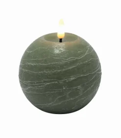 Décorations Led|Bougies & Senteurs|Cocktail Scandinave Bougie LED boule vert amande