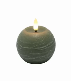 Décorations Led|Bougies & Senteurs|Cocktail Scandinave Bougie LED boule vert amande