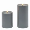 Bougies & Senteurs|Cocktail Scandinave Bougie LED cylindrique plastique gris / Set de 2