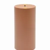 Bougies & Senteurs|Cocktail Scandinave Bougie LED cylindrique plastique terracotta H 20 cm