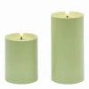 Bougies & Senteurs|Cocktail Scandinave Bougie LED cylindrique plastique vert / Set de 2