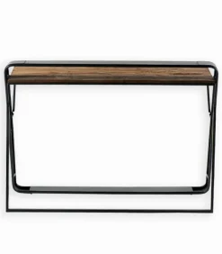 Bureaux|Cocktail Scandinave Bureau sapin massif vieilli & métal SKOVE