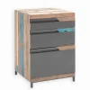 Bureaux|Cocktail Scandinave Caisson bois de bateau & métal FOCUS