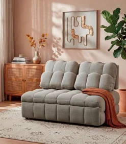 Canapés|Cocktail Scandinave Canapé lit NAXOS couchage 130 x 190 cm