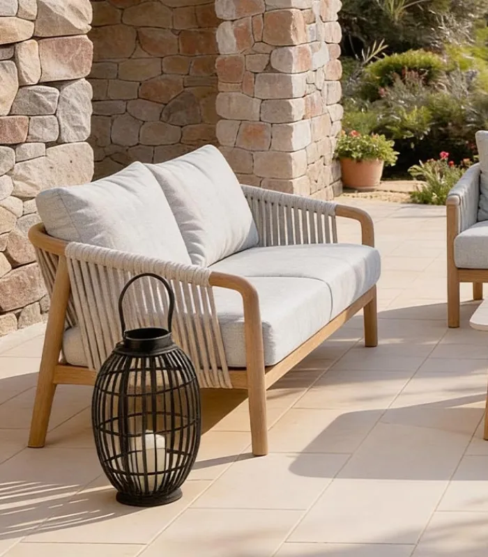 Ensembles De Jardin|Cocktail Scandinave Canapé 2 places de jardin LEROS