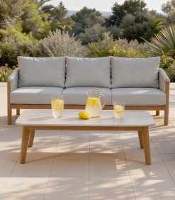 Ensembles De Jardin|Cocktail Scandinave Canapé 3 places de jardin LEROS