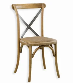 Chaises|Chaises|Cocktail Scandinave Chaise BISTROT empilable assise rotin