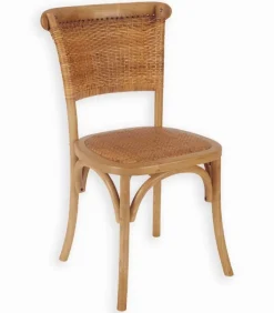 Chaises|Chaises|Cocktail Scandinave Chaise bistrot orme & rotin HEPBURN