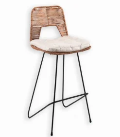 Chaises De Bar|Chaises De Bar|Cocktail Scandinave Chaise haute rotin TREN