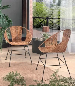 Chaises|Chaises|Cocktail Scandinave Chaise rotin CINTA