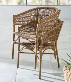 Fauteuils & Chaises De Jardin|Chaises|Cocktail Scandinave Chaise rotin empilable SINGAPOUR