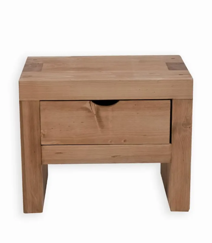 Chevets|Cocktail Scandinave Chevet pin massif ciré MALMOE