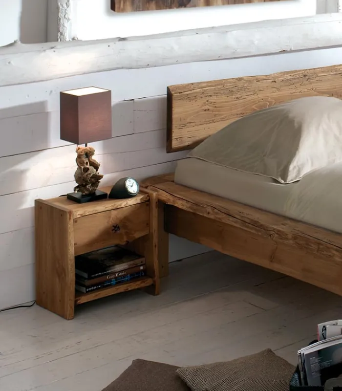 Chevets|Cocktail Scandinave Chevet pin massif ciré TOUNDRA