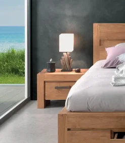 Découvrez Nos Meubles En Teck|Chevets|Cocktail Scandinave Chevet teck massif MAHINA