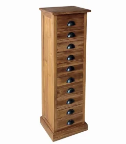 Commodes|Cocktail Scandinave Chiffonnier teck KLAT 10 tiroirs
