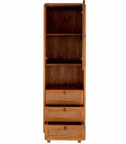 Découvrez Nos Meubles En Teck|Bonnetières & Colonnes|Cocktail Scandinave Colonne teck massif CARAWA 1 porte 3 tiroirs