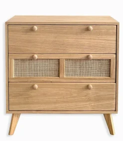 Commodes|Cocktail Scandinave Commode bois 3 grands tiroirs TONLE