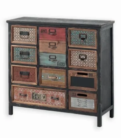 Commodes Déco|Cocktail Scandinave Commode bois 4 tiroirs 3 portes – WENDY