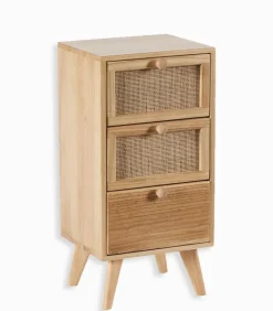Commodes|Cocktail Scandinave Commode bois 3 tiroirs TONLE