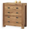Commodes|Cocktail Scandinave Commode chêne huilé 4 tiroirs NORWAY
