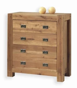 Commodes|Cocktail Scandinave Commode chêne huilé 4 tiroirs NORWAY