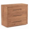Commodes|Cocktail Scandinave Commode pin massif brossé 3 tiroirs HJALMER