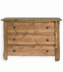 Commodes|Cocktail Scandinave Commode pin massif ciré 3 tiroirsTOUNDRA