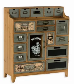 Commodes Déco|Cocktail Scandinave Commode vintage 17 tiroirs WENDY