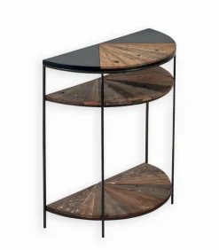 Consoles & Sellettes|Cocktail Scandinave Console bois de bateau et métal FACTORY