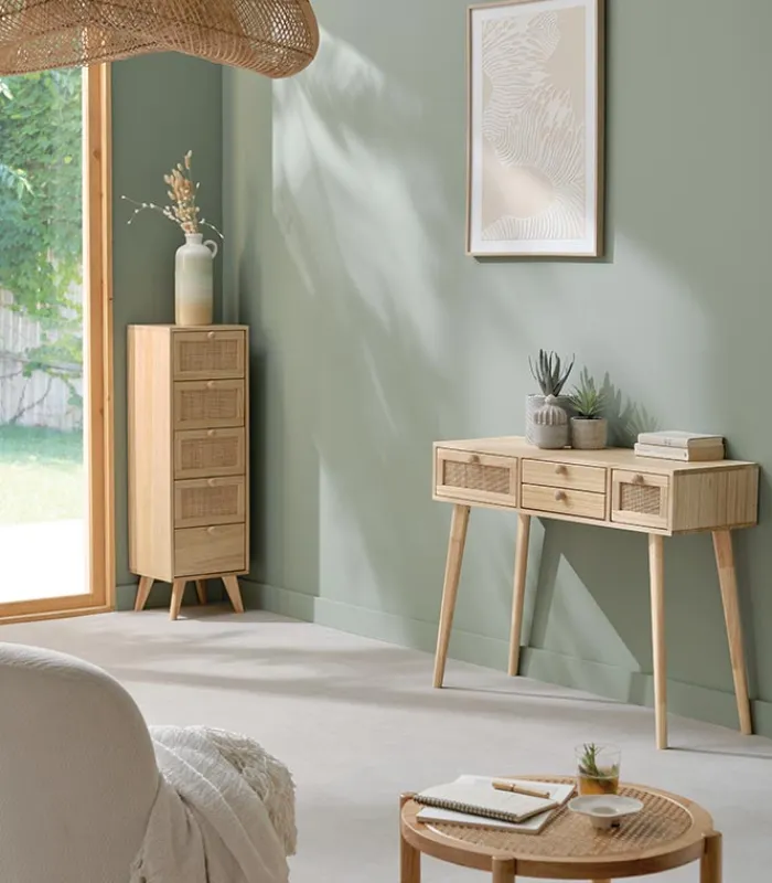 Consoles & Sellettes|Cocktail Scandinave Console bois 4 tiroirs TONLE