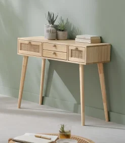 Consoles & Sellettes|Cocktail Scandinave Console bois 4 tiroirs TONLE