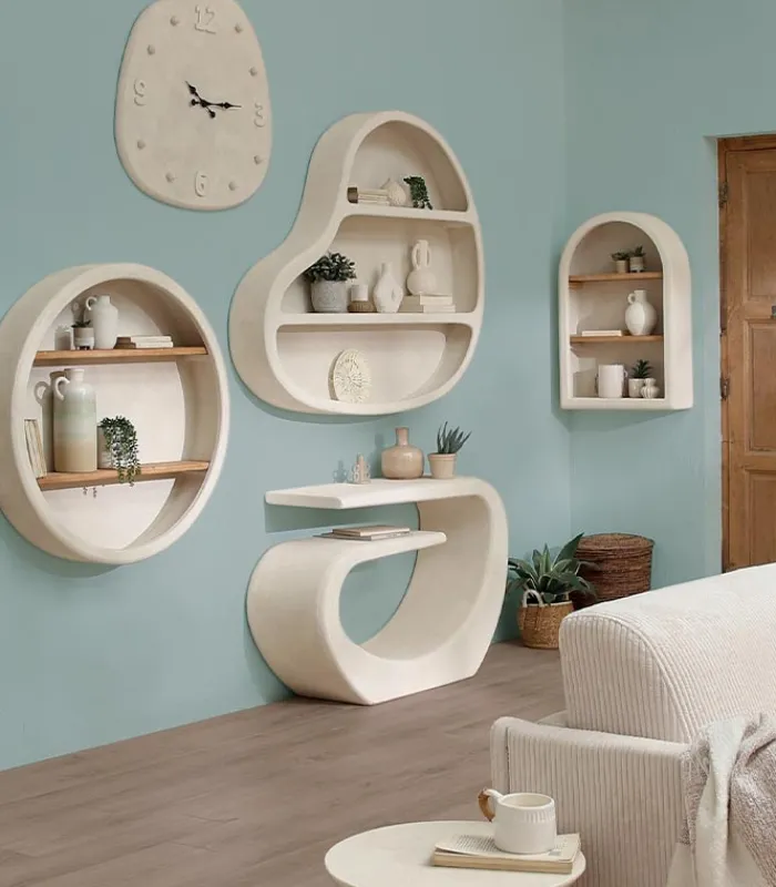 Consoles & Sellettes|Cocktail Scandinave Console SANTORIN blanche