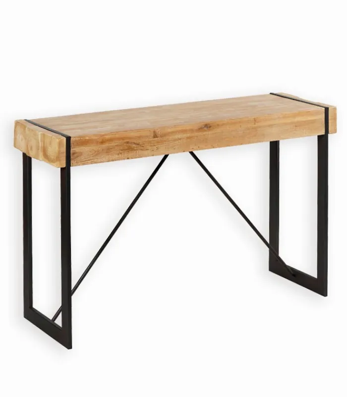Consoles & Sellettes|Cocktail Scandinave Console sapin & métal FABRIK